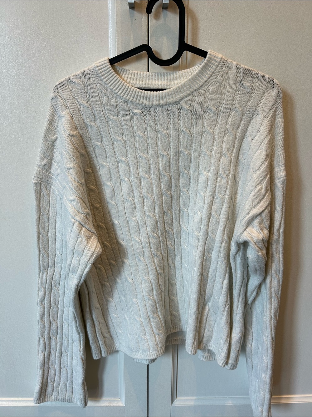 Gap Classic Cable Knit Crewneck Sweater - Cream